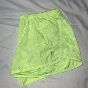 Cute neon yellow athletic shorts